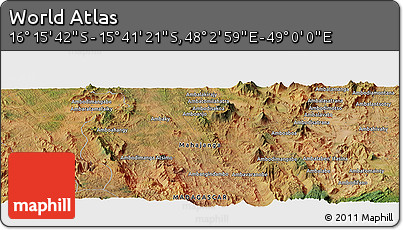 Satellite Panoramic Map of the Area around 15° 58' 32" S, 48° 31' 29" E