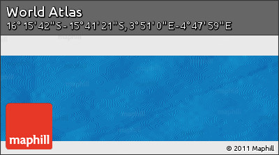 Shaded Relief Panoramic Map of the Area around 15° 58' 32" S, 4° 19' 30" E