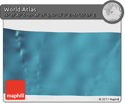 Satellite 3D Map of the Area around 15° 58' 32" S, 51° 4' 30" E