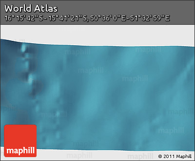 Satellite 3D Map of the Area around 15° 58' 32" S, 51° 4' 30" E