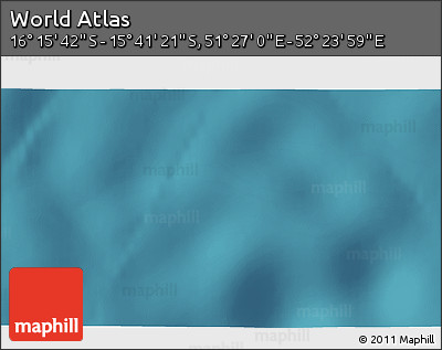 Satellite 3D Map of the Area around 15° 58' 32" S, 51° 55' 29" E