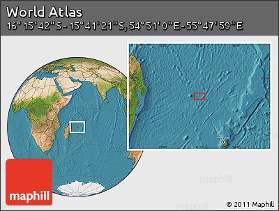 Satellite Location Map of the Area around 15° 58' 32" S, 55° 19' 30" E