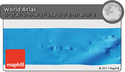 Physical Panoramic Map of the Area around 15° 58' 32" S, 55° 19' 30" E