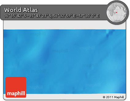 Shaded Relief 3D Map of the Area around 15° 58' 32" S, 57° 1' 29" E