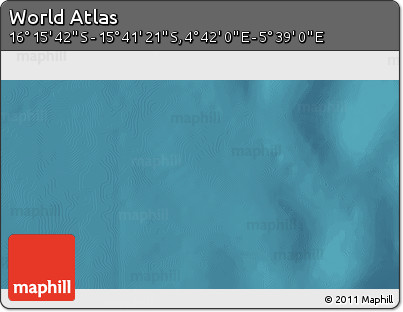 Satellite 3D Map of the Area around 15° 58' 32" S, 5° 10' 30" E