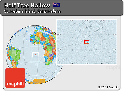 Political Location Map of Half Tree Hollow