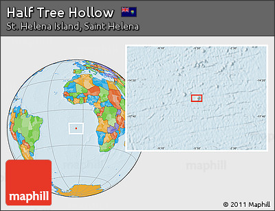 Political Location Map of Half Tree Hollow