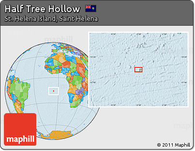 Political Location Map of Half Tree Hollow