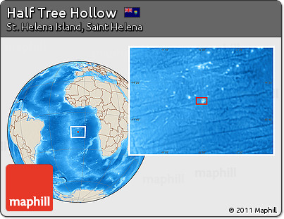Shaded Relief Location Map of Half Tree Hollow