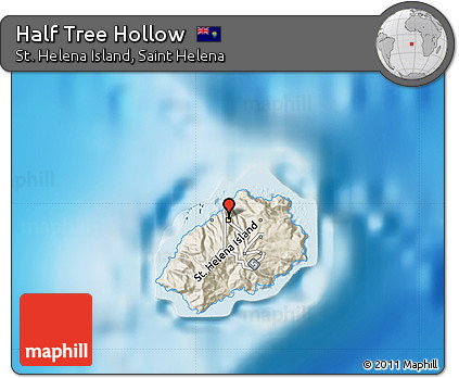 Shaded Relief Map of Half Tree Hollow
