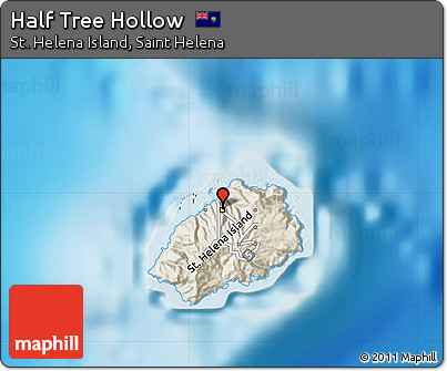 Shaded Relief Map of Half Tree Hollow