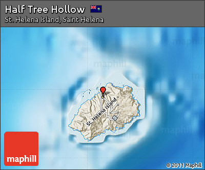 Shaded Relief Map of Half Tree Hollow