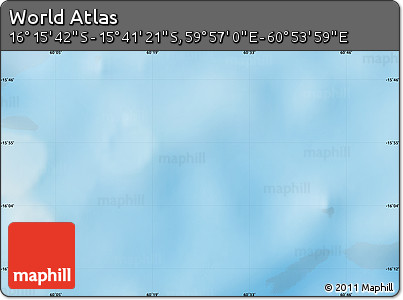 Physical Map of the Area around 15° 58' 32" S, 60° 25' 29" E