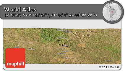 Satellite Panoramic Map of the Area around 15° 58' 32" S, 61° 7' 30" W
