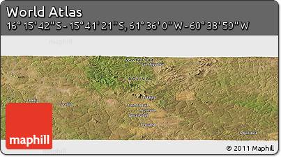 Satellite Panoramic Map of the Area around 15° 58' 32" S, 61° 7' 30" W