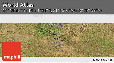 Satellite Panoramic Map of the Area around 15° 58' 32" S, 61° 7' 30" W