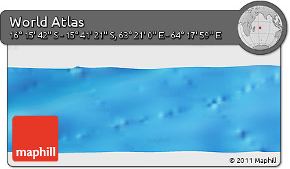Physical Panoramic Map of the Area around 15° 58' 32" S, 63° 49' 30" E