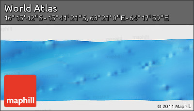 Physical Panoramic Map of the Area around 15° 58' 32" S, 63° 49' 30" E