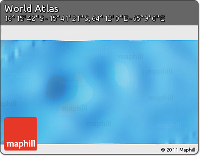 Physical 3D Map of the Area around 15° 58' 32" S, 64° 40' 30" E