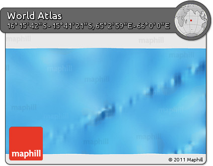 Shaded Relief 3D Map of the Area around 15° 58' 32" S, 65° 31' 30" E