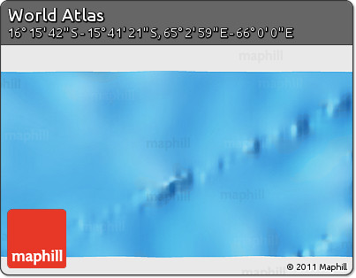 Shaded Relief 3D Map of the Area around 15° 58' 32" S, 65° 31' 30" E