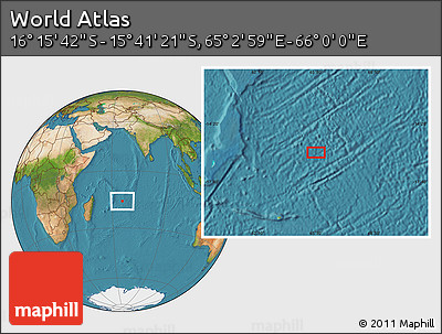 Satellite Location Map of the Area around 15° 58' 32" S, 65° 31' 30" E