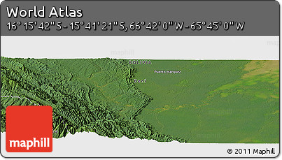 Satellite Panoramic Map of the Area around 15° 58' 32" S, 66° 13' 29" W