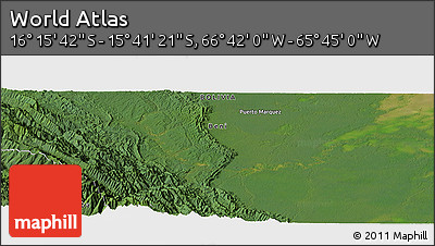 Satellite Panoramic Map of the Area around 15° 58' 32" S, 66° 13' 29" W