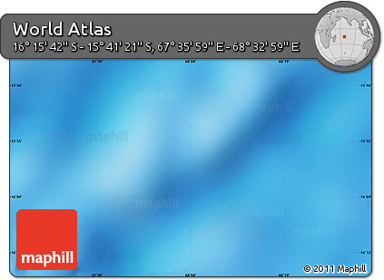 Physical Map of the Area around 15° 58' 32" S, 68° 4' 29" E