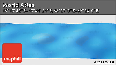 Physical Panoramic Map of the Area around 15° 58' 32" S, 68° 55' 30" E