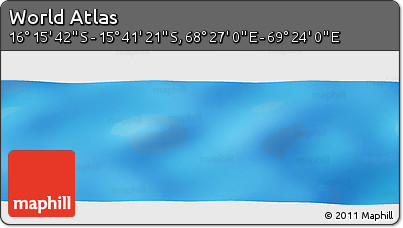 Physical Panoramic Map of the Area around 15° 58' 32" S, 68° 55' 30" E