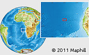 Physical Location Map of the area around 15° 58' 32" S, 6° 52' 30" E
