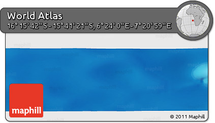 Physical Panoramic Map of the Area around 15° 58' 32" S, 6° 52' 30" E