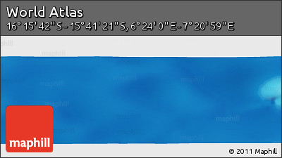 Physical Panoramic Map of the Area around 15° 58' 32" S, 6° 52' 30" E