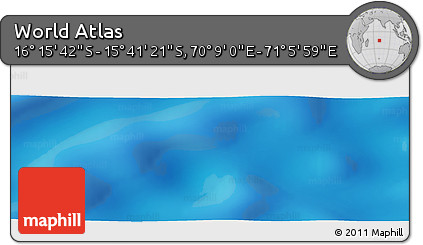 Physical Panoramic Map of the Area around 15° 58' 32" S, 70° 37' 30" E