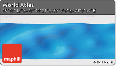 Physical Panoramic Map of the Area around 15° 58' 32" S, 70° 37' 30" E