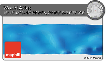 Physical Panoramic Map of the Area around 15° 58' 32" S, 71° 28' 29" E