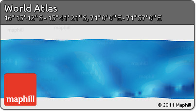 Physical Panoramic Map of the Area around 15° 58' 32" S, 71° 28' 29" E