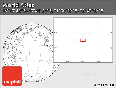 Blank Location Map of the Area around 15° 58' 32" S, 72° 19' 29" E