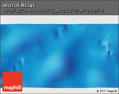Physical 3D Map of the Area around 15° 58' 32" S, 74° 52' 30" E
