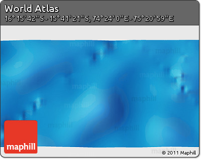 Physical 3D Map of the Area around 15° 58' 32" S, 74° 52' 30" E