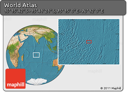 Satellite Location Map of the Area around 15° 58' 32" S, 75° 43' 29" E