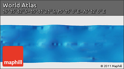 Physical Panoramic Map of the Area around 15° 58' 32" S, 75° 43' 29" E