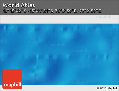 Shaded Relief 3D Map of the Area around 15° 58' 32" S, 76° 34' 29" E