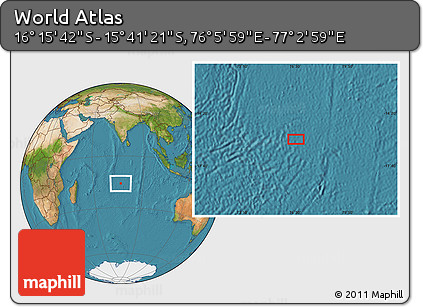 Satellite Location Map of the Area around 15° 58' 32" S, 76° 34' 29" E