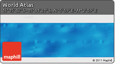 Physical Panoramic Map of the Area around 15° 58' 32" S, 76° 34' 29" E