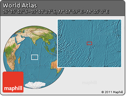 Satellite Location Map of the Area around 15° 58' 32" S, 78° 16' 30" E