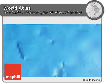 Physical 3D Map of the Area around 15° 58' 32" S, 78° 7' 30" W
