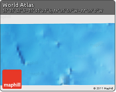 Physical 3D Map of the Area around 15° 58' 32" S, 78° 7' 30" W