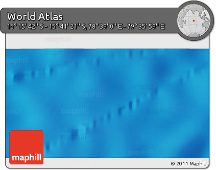 Physical 3D Map of the Area around 15° 58' 32" S, 79° 7' 30" E